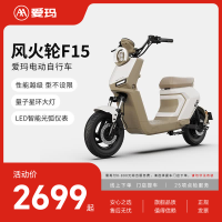 爱玛 风火轮F15 新国标电动自行车 48V24Ah 锂电池 黑色