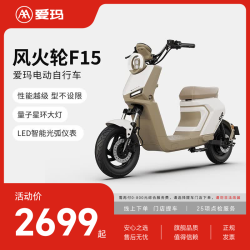 爱玛 风火轮F15 新国标电动自行车 48V24Ah 锂电池 黑色