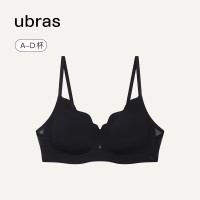 Ubras 软支撑透气花瓣杯聚拢防外扩无痕 女士文胸  黑色 S