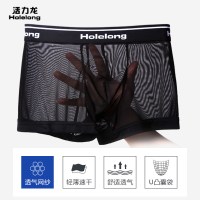 活力龙 HCPW115 黑色唇印图案 男士网纱内裤