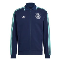 adidas 德国队客场复古足球休闲文化夹克外套 学院藏青蓝 2XL