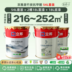 立邦 京雅居竹炭抗甲醛五合一内墙乳胶漆 54L套装(18L面漆*2+18L底漆)