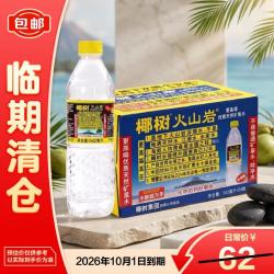 椰树 火山岩饮用天然弱碱性含锶矿泉水 542ml*24瓶