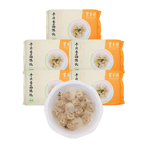 东来顺 牛肉香菇馄饨家庭装258g*5