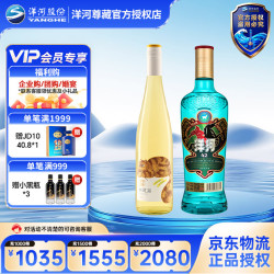 洋河 高线光瓶酒 42度 500mL+长尾猫干白 白酒套装