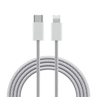 洛斯达编织线适用于苹果手机充电线PD快充数据线20W快充不弹窗iPhone通用安全  PD20W快充线单条装6-14 1m
