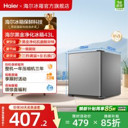 海尔 BC-43GHSDE0S9 一级能效 43L 银色 单门冰箱