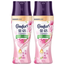 Comfort 天然植萃留香珠护衣护色持久留香除菌除螨洗衣液伴侣家用凝香珠 沁荔玫瑰190g*2瓶