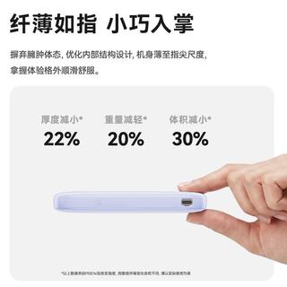 品胜 20000mAh 22.5W快充 自带双线 蓝色 移动电源