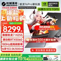 机械革命 蛟龙16Pro R9-7845HX强芯 游戏笔记本电脑 2560*1600 RTX 5060 R7 H255 灰色 180Hz 16GB 1TB
