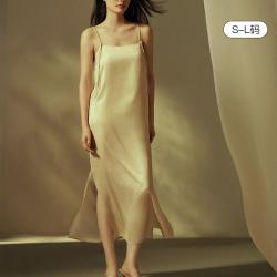 Ubras 夏经典古风丝绒吊带家居裙纯色长款睡裙女