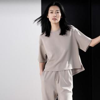 Ubras 夏季纯色圆领短袖短裤家居服套装