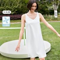 Ubras 夏凉感透气云棉草本背心裙连衣裙睡裙女