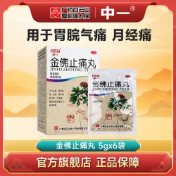 中一 白云山中一金佛止痛丸5g*6袋 行气止痛疏肝和胃经痛慢性胃炎胃痛