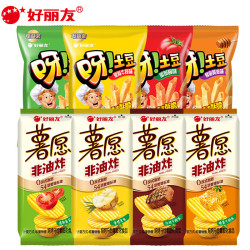 好丽友 薯愿薯片呀土豆薯条 薯愿4袋+呀土豆4袋（约303g）