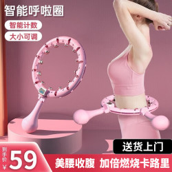 特泽瓦 TEZEWA智能呼啦圈女士瘦腰燃脂懒人可拆卸大小可调器材 尊享B款 维尔粉