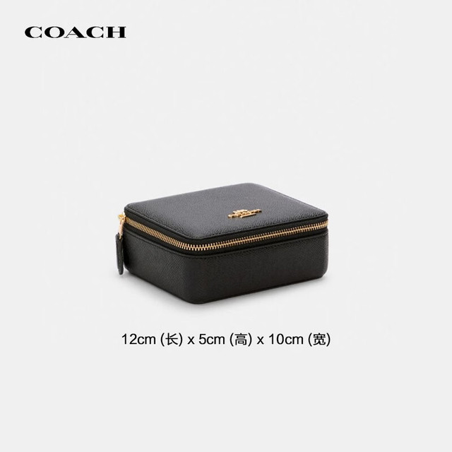 COACH C4470 牛剖层革 黑色 女士手提包