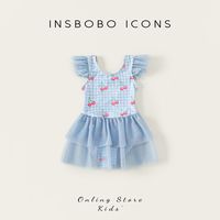insbobo 宝宝泳衣女童泳装夏2026新款女宝游泳衣儿童夏装女孩童装