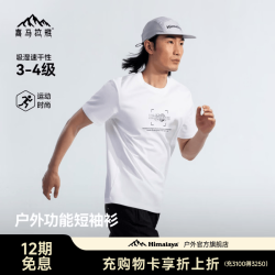 喜马拉雅 速干短袖T恤夏季轻薄透气休闲健身运动跑步上衣半袖 玉石白 L