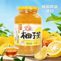 韩今 韩国进口蜂蜜柚子茶柠檬百香果茶冲饮酱水果茶泡水喝1KG罐