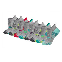 Saucony 女士 Performance 鞋跟标签运动袜(8 双和 16 双), 灰色混色(8 双), Shoe Size: 5-7
