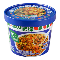 宏绿 高纤冲泡粗粮拌饭 牛肉2盒+香菇1盒+鲍汁1盒 即食米饭