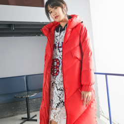 千仞岗 真五折~650+蓬松鸭绒长款羽绒服  单色断码