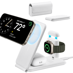 亿色 苹果无线充电器15W认证快充三合一magsafe磁吸/AirPods/iWatch