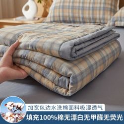 AIDLI A类100%新疆纯棉花可水洗夏凉被 150*200cm