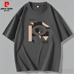 皮尔·卡丹 男士时尚印花短袖t恤