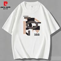 皮尔·卡丹 男士时尚印花短袖t恤