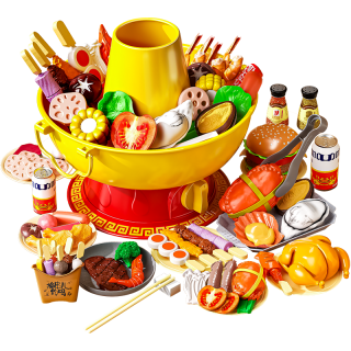 喜迪奇 仿真喷雾火锅 过家家厨房做饭套装