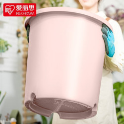 爱丽思 花盆彩色Deepot圆形月季铁线莲花盆园艺批发树脂花盆塑料盆无盆托 7号粉色 单盆