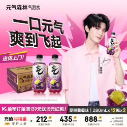 元气森林 气泡水0糖0脂0卡280ml*12瓶*2件