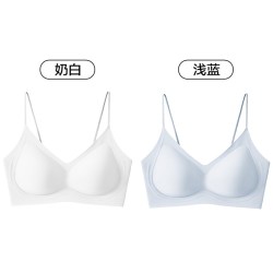 氧心 KISSY氧心无痕轻薄冰丝山茶花内衣女无钢圈侧收副乳聚拢美背文胸