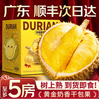 山姆大叔 泰国金枕榴莲整箱进口新鲜水果礼盒 4-5斤丨包3-4房丨