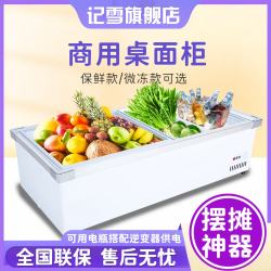 记雪台式冷藏展示柜冷冻柜移动烧烤串串卤菜柜商用冰柜熟食摆摊保鲜柜冰箱