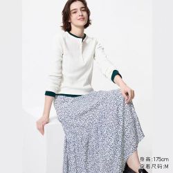 优衣库 层叠长裙/加长款优衣库女装/半身裙裙子484706