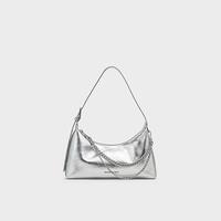 CHARLES & KEITH 柔软拉链单肩褶皱Hobo腋下包 CK2-40782472