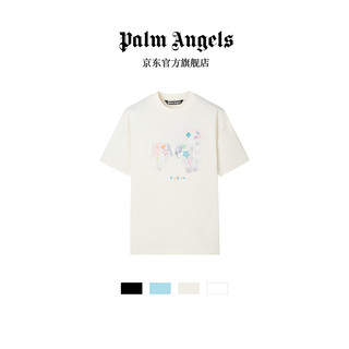 Palm Angels 字母logo印花 宽松圆领 米白色 XS 男士T恤