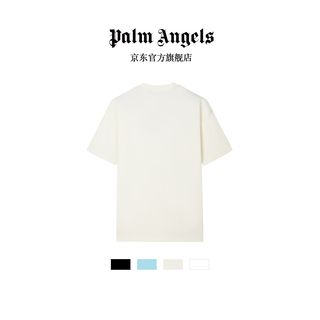 Palm Angels 字母logo印花 宽松圆领 米白色 XS 男士T恤