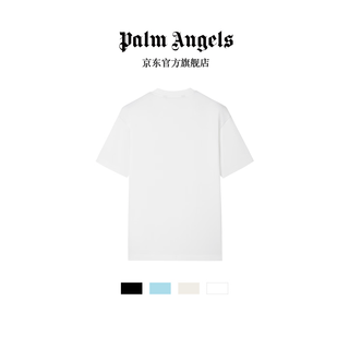Palm Angels 字母logo印花 宽松圆领 纯棉T恤 白色 M
