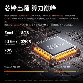 铭凡 MS-A2 R7-7745HX 准系统 迷你主机
