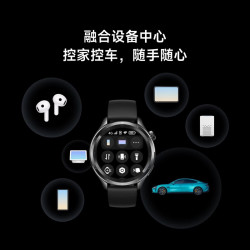 小米 Watch S4 智能手表 蓝牙版 银色不锈钢表壳 银色氟橡胶表带