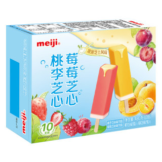 明治 桃李芝心味雪糕、草莓芝心味雪糕 48g*10支