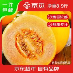 京觅 甘肃民勤沙漠蜜瓜净重8-9斤 2-3枚新鲜蜜瓜 源头直发包邮