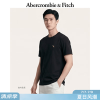 Abercrombie & Fitch 柔软棉质 男士短袖T恤 黑色