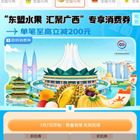京东APP政府消费券 广西东盟满1享8/8.5/9/9.5折券 等其它政府券