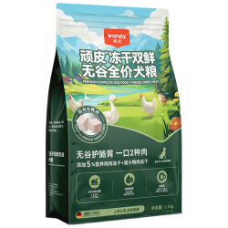 顽皮 冻干双鲜犬粮 鸡肉鸭肉冻干双拼狗粮成犬幼犬宠物食品 1.5kg