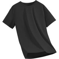 真维斯 男士圆领短袖T恤 黑色 2XL
